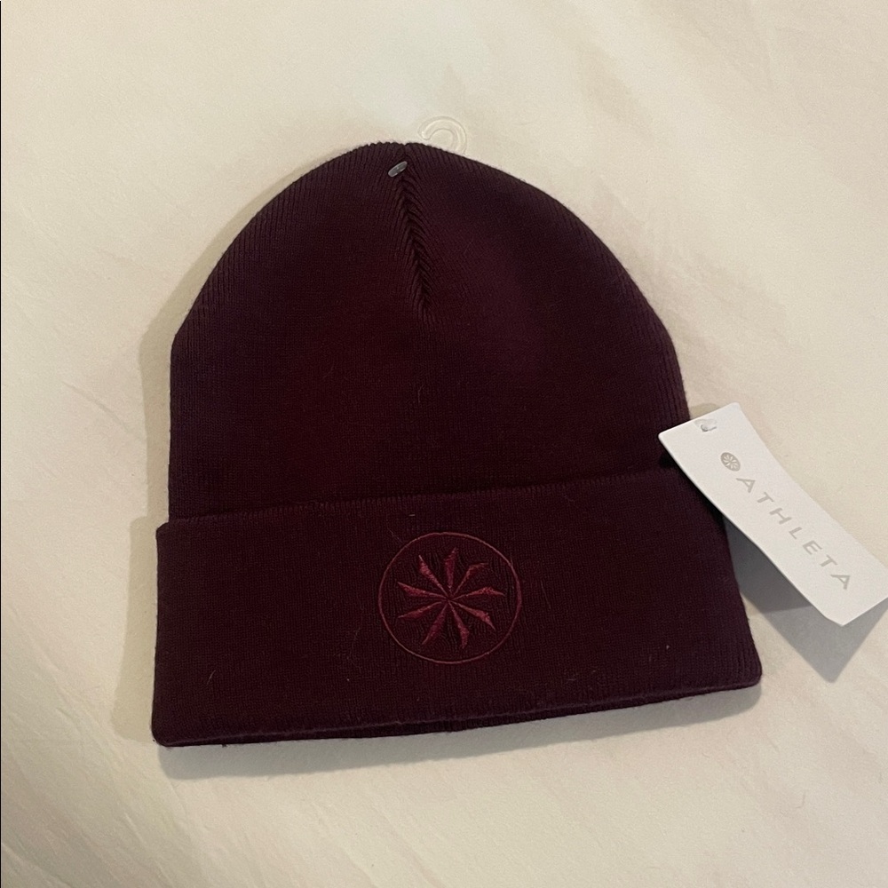 Athleta Dark Burgundy Head Start Beanie
